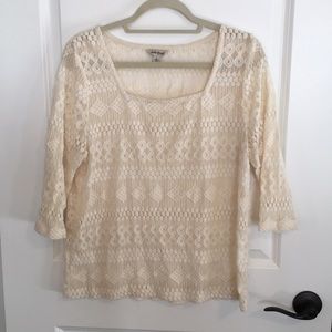 Lucky Brand Lace Top Size L